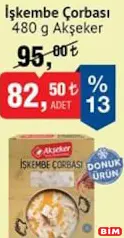 AKŞEKER İŞKEMBE ÇORBASI 480 G fiyat ve kampanya bilgisi